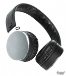 Наушники Bluetooth Qumo Metallic ВТ 0021, черный/серый (24075)