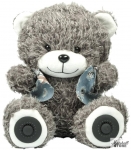 Портативная акустика RITMIX ST-250 Bear BT, 2x3W, MicroSD, FM, AUX, Bluetooth, 2000 мАч, серый