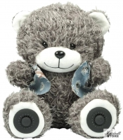 Портативная акустика RITMIX ST-250 Bear BT, 2x3W, MicroSD, FM, AUX, Bluetooth, 2000 мАч, серый