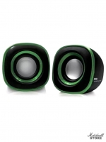 Акустика 2.0 BBK CA-301S, 2x1.5W, USB, черный/зеленый