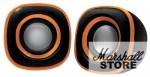 Акустика 2.0 BBK CA-301S, 2x1.5W, USB, черный/оранжевый